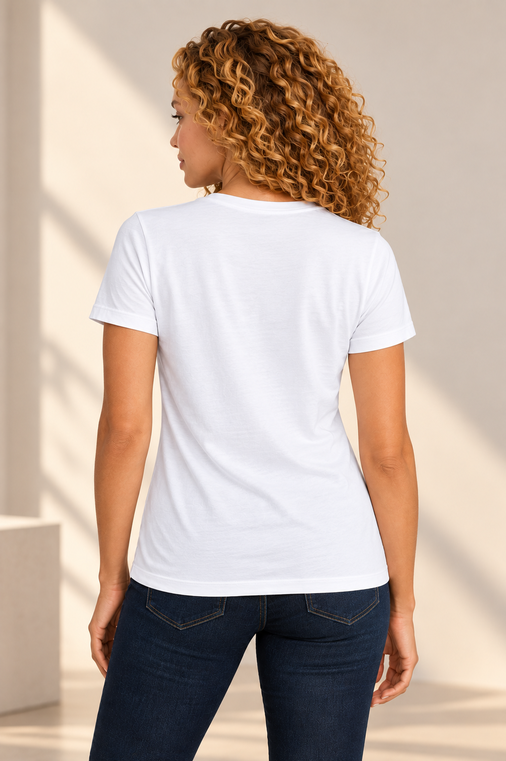 PUSH PEACE | Classic Fitted White Tee